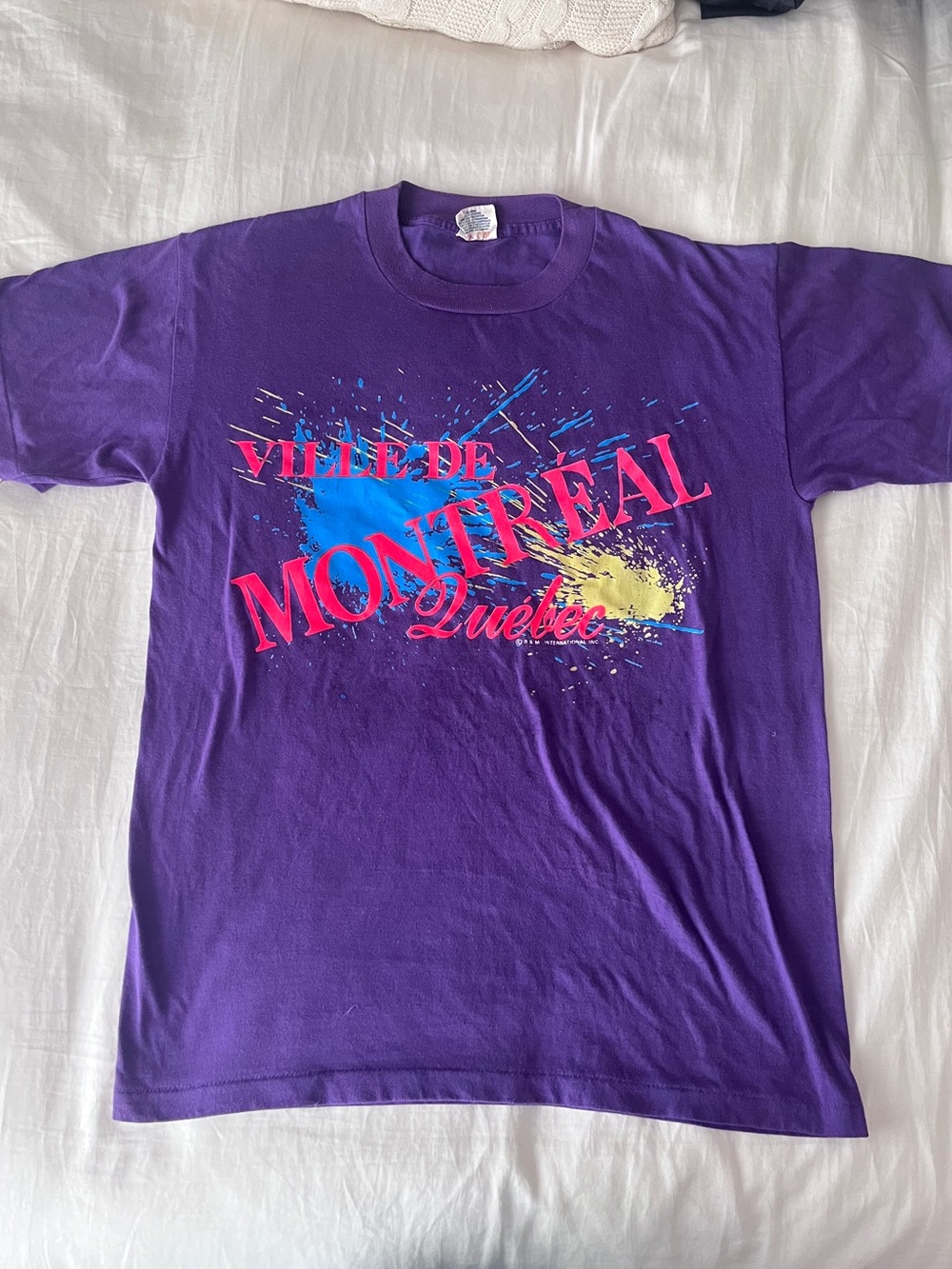 Vintage Purple Montréal Crewneck Tee Single Stitch